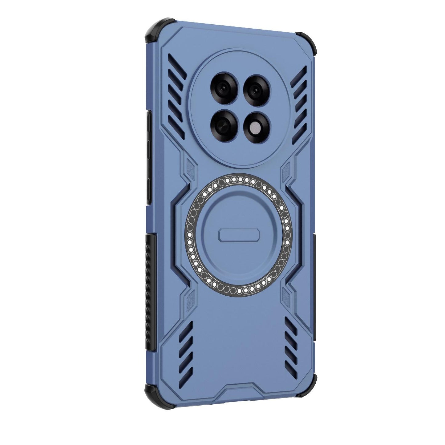 OPPO F31 Pro+ 5G India Butterfly Armor MagSafe Magnetic Ring Shockproof Protective Phone Case with Stand