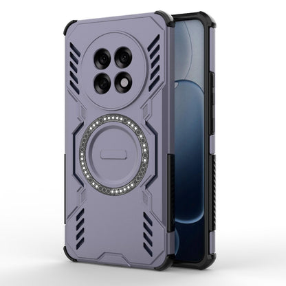 OPPO F31 Pro+ 5G India Butterfly Armor MagSafe Magnetic Ring Shockproof Protective Phone Case with Stand