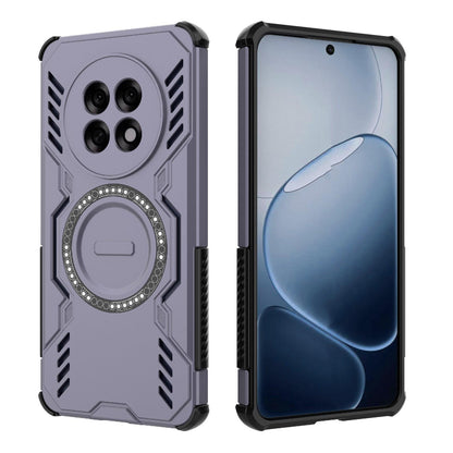 OPPO F31 Pro+ 5G India Butterfly Armor MagSafe Magnetic Ring Shockproof Protective Phone Case with Stand
