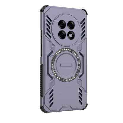 OPPO F31 Pro+ 5G India Butterfly Armor MagSafe Magnetic Ring Shockproof Protective Phone Case with Stand