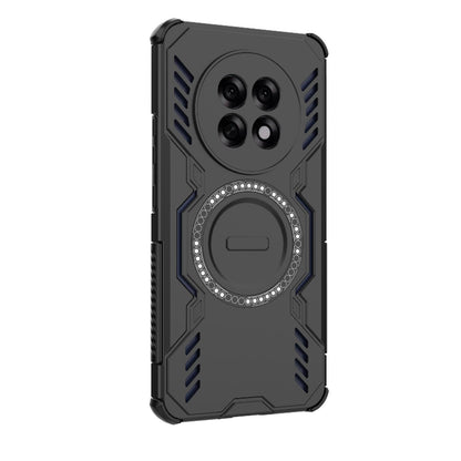 OPPO F31 Pro+ 5G India Butterfly Armor MagSafe Magnetic Ring Shockproof Protective Phone Case with Stand