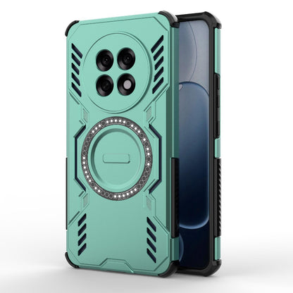 OPPO F31 Pro+ 5G India Butterfly Armor MagSafe Magnetic Ring Shockproof Protective Phone Case with Stand