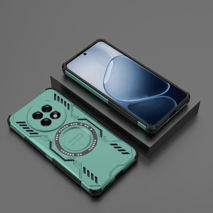 OPPO F31 Pro+ 5G India Butterfly Armor MagSafe Magnetic Ring Shockproof Protective Phone Case with Stand