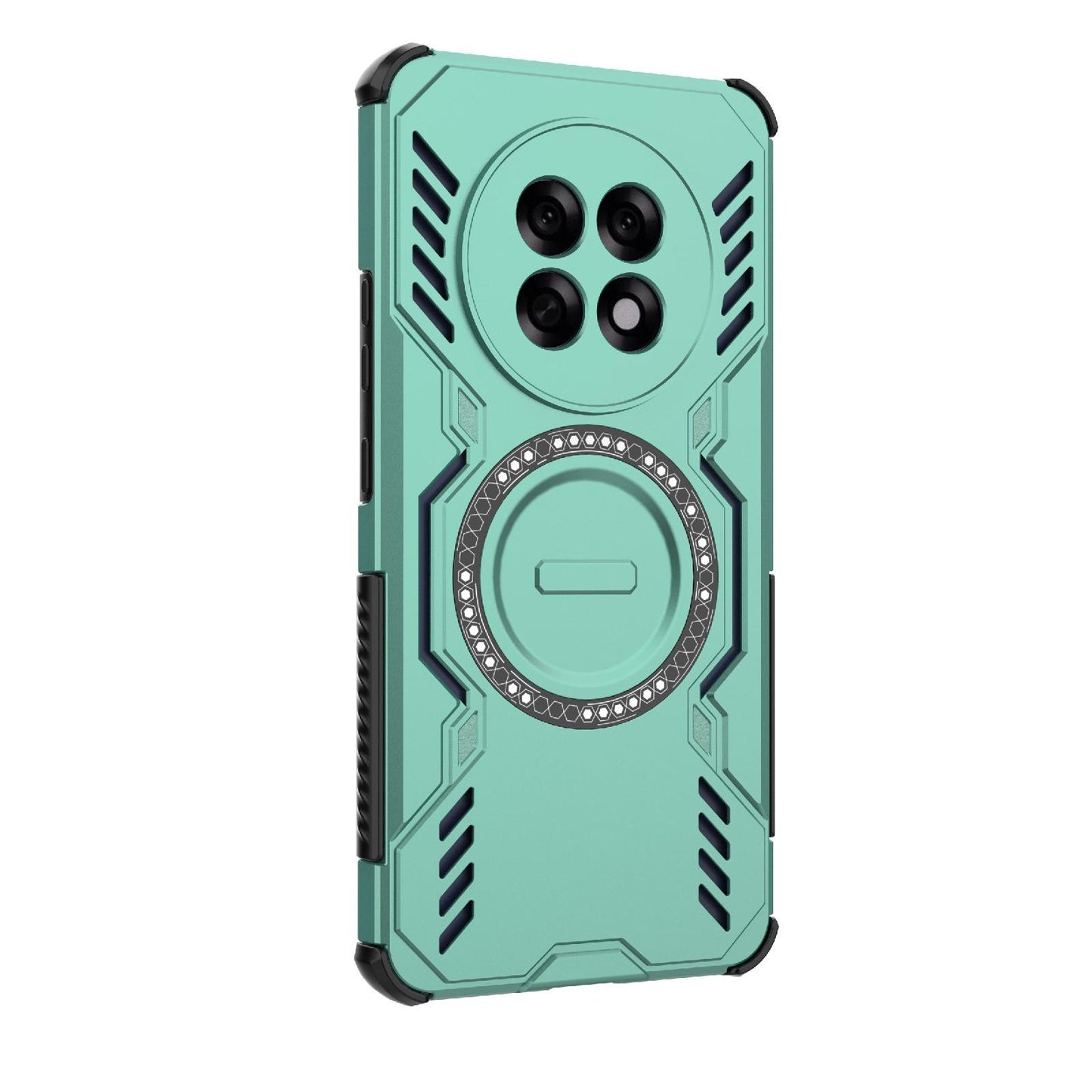 OPPO F31 Pro+ 5G India Butterfly Armor MagSafe Magnetic Ring Shockproof Protective Phone Case with Stand