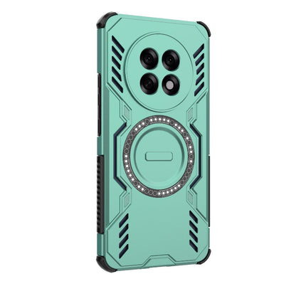 OPPO F31 Pro+ 5G India Butterfly Armor MagSafe Magnetic Ring Shockproof Protective Phone Case with Stand