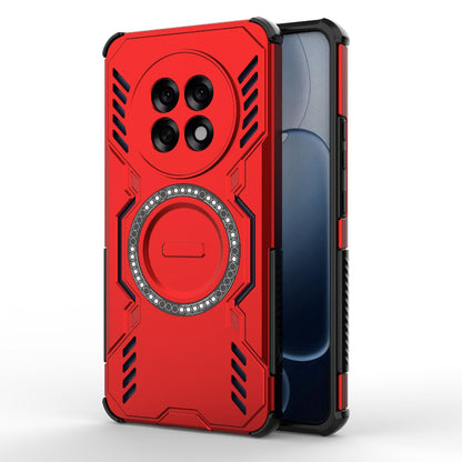 OPPO F31 Pro+ 5G India Butterfly Armor MagSafe Magnetic Ring Shockproof Protective Phone Case with Stand