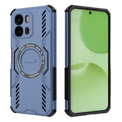 OPPO A6x 5G Butterfly Armor MagSafe Magnetic Ring Shockproof Protective Phone Case with Stand
