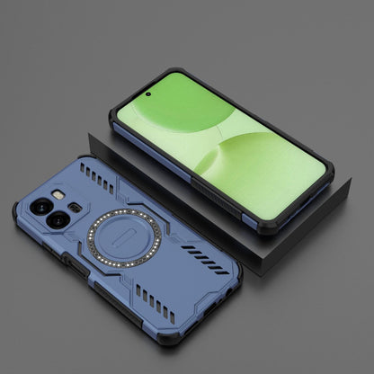 OPPO A6x 5G Butterfly Armor MagSafe Magnetic Ring Shockproof Protective Phone Case with Stand