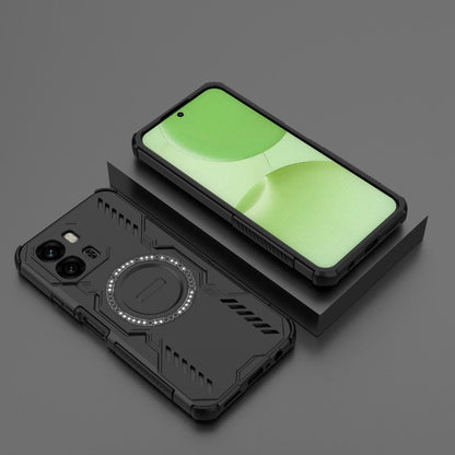 OPPO A6x 5G Butterfly Armor MagSafe Magnetic Ring Shockproof Protective Phone Case with Stand