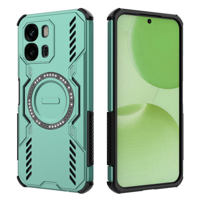 OPPO A6x 5G Butterfly Armor MagSafe Magnetic Ring Shockproof Protective Phone Case with Stand