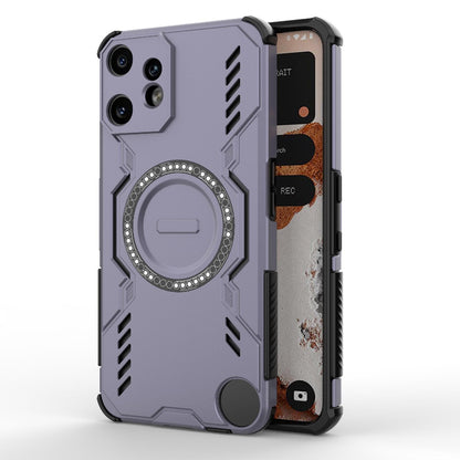 Nothing CMF Phone 2 Pro 5G Butterfly Armor MagSafe Magnetic Ring Shockproof Protective Phone Case with Stand