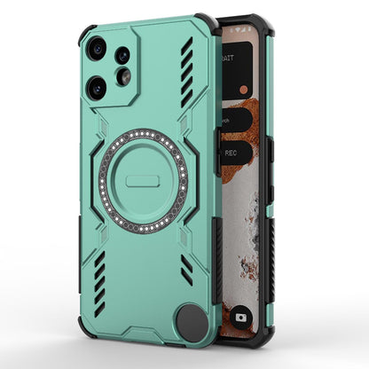 Nothing CMF Phone 2 Pro 5G Butterfly Armor MagSafe Magnetic Ring Shockproof Protective Phone Case with Stand