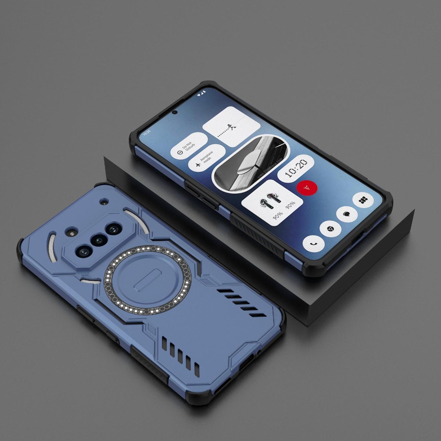 Nothing Phone 3a Butterfly Armor MagSafe Magnetic Ring Shockproof Protective Phone Case with Stand