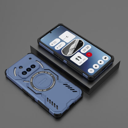 Nothing Phone 3a Butterfly Armor MagSafe Magnetic Ring Shockproof Protective Phone Case with Stand