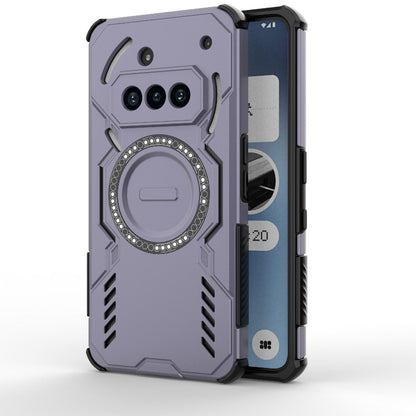 Nothing Phone 3a Butterfly Armor MagSafe Magnetic Ring Shockproof Protective Phone Case with Stand