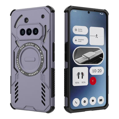 Nothing Phone 3a Butterfly Armor MagSafe Magnetic Ring Shockproof Protective Phone Case with Stand