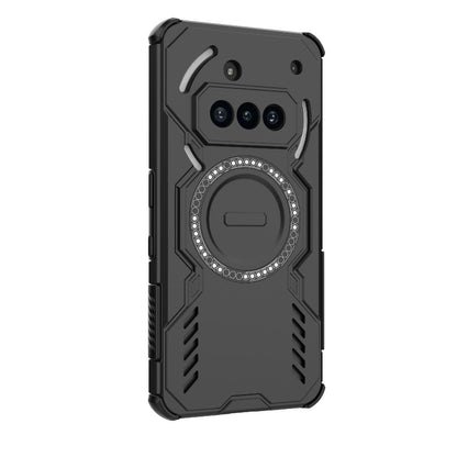 Nothing Phone 3a Butterfly Armor MagSafe Magnetic Ring Shockproof Protective Phone Case with Stand