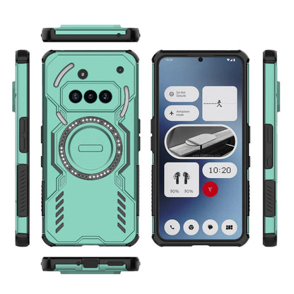 Nothing Phone 3a Butterfly Armor MagSafe Magnetic Ring Shockproof Protective Phone Case with Stand