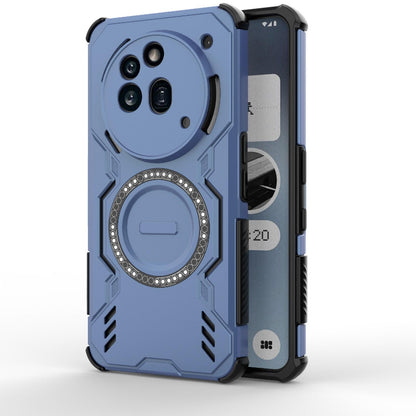 Nothing Phone 3a Pro Butterfly Armor MagSafe Magnetic Ring Shockproof Protective Phone Case with Stand