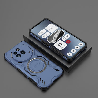 Nothing Phone 3a Pro Butterfly Armor MagSafe Magnetic Ring Shockproof Protective Phone Case with Stand