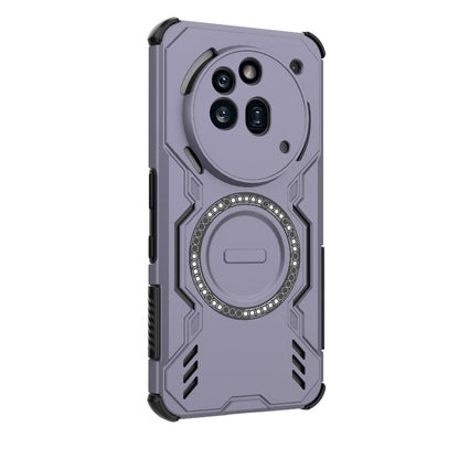 Nothing Phone 3a Pro Butterfly Armor MagSafe Magnetic Ring Shockproof Protective Phone Case with Stand