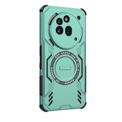 Nothing Phone 3a Pro Butterfly Armor MagSafe Magnetic Ring Shockproof Protective Phone Case with Stand