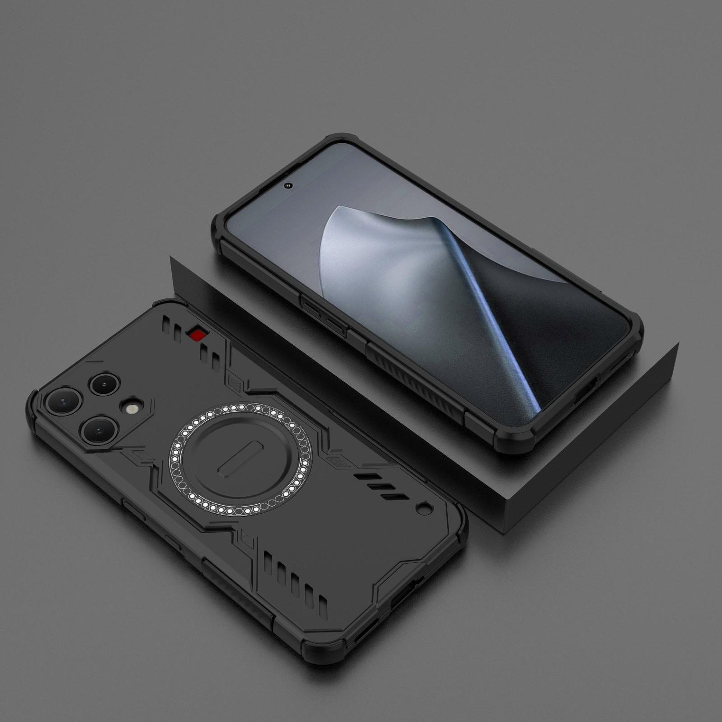 Nothing Phone 3a Lite 5G Butterfly Armor MagSafe Magnetic Ring Shockproof Protective Phone Case with Stand