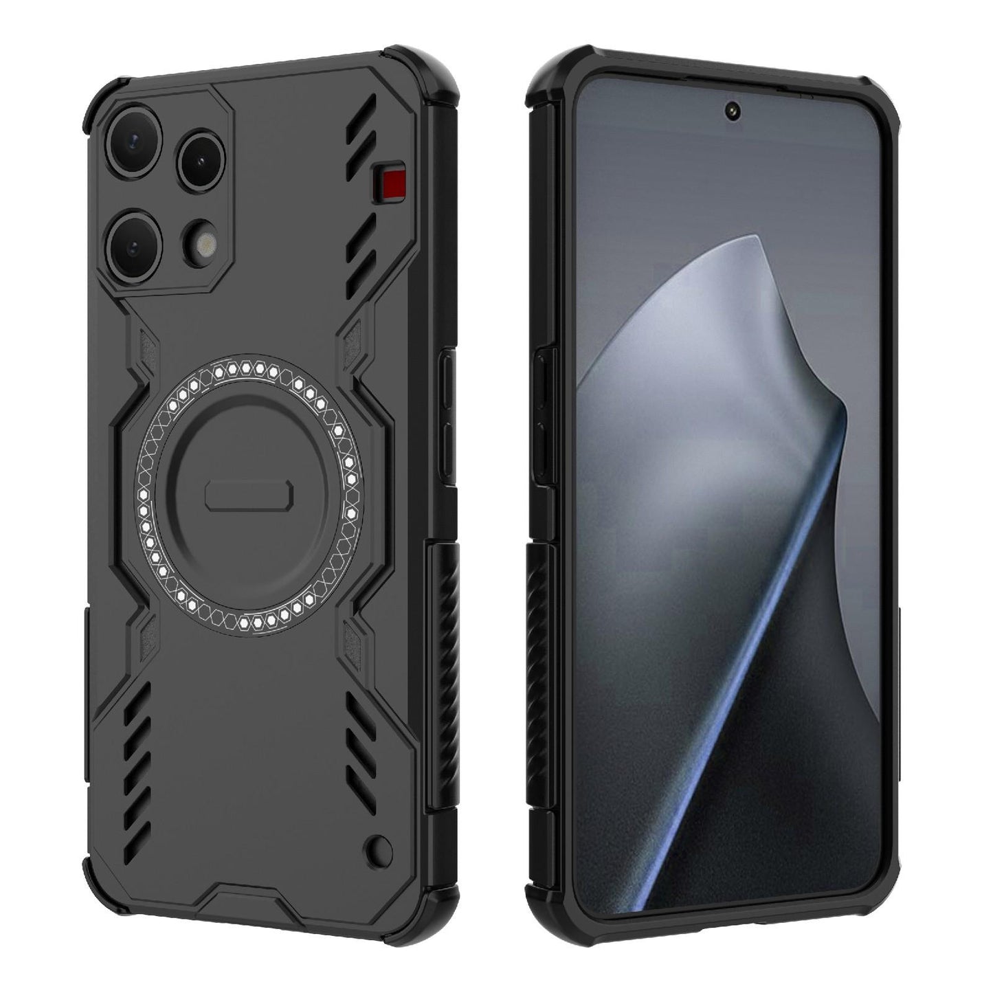 Nothing Phone 3a Lite 5G Butterfly Armor MagSafe Magnetic Ring Shockproof Protective Phone Case with Stand