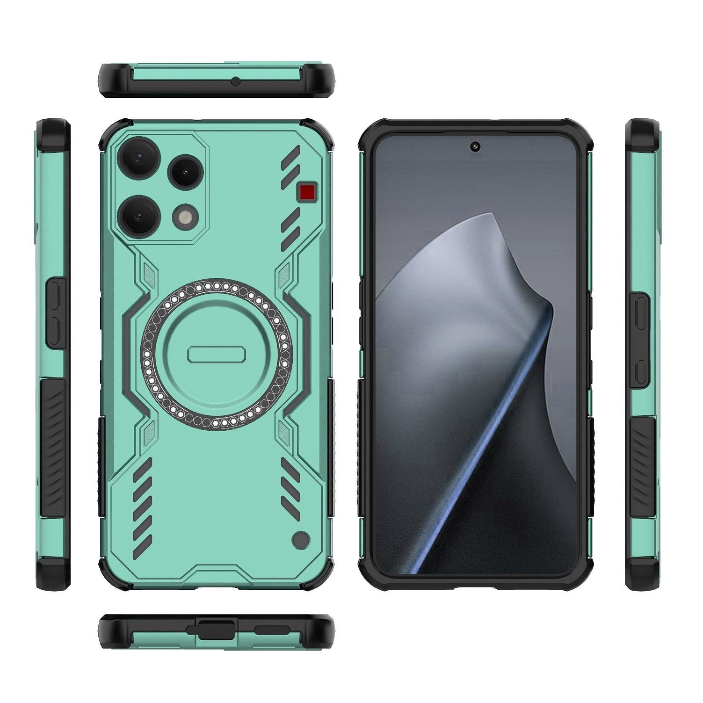 Nothing Phone 3a Lite 5G Butterfly Armor MagSafe Magnetic Ring Shockproof Protective Phone Case with Stand