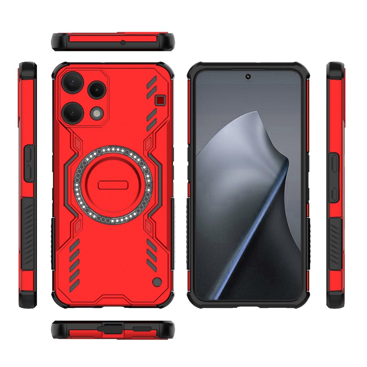 Nothing Phone 3a Lite 5G Butterfly Armor MagSafe Magnetic Ring Shockproof Protective Phone Case with Stand