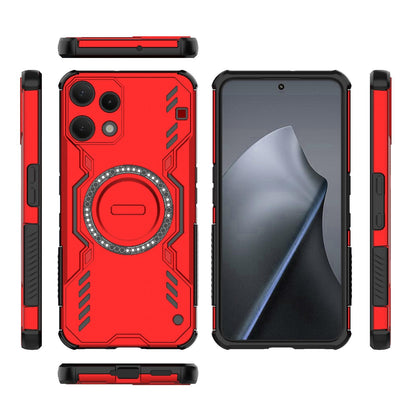 Nothing Phone 3a Lite 5G Butterfly Armor MagSafe Magnetic Ring Shockproof Protective Phone Case with Stand