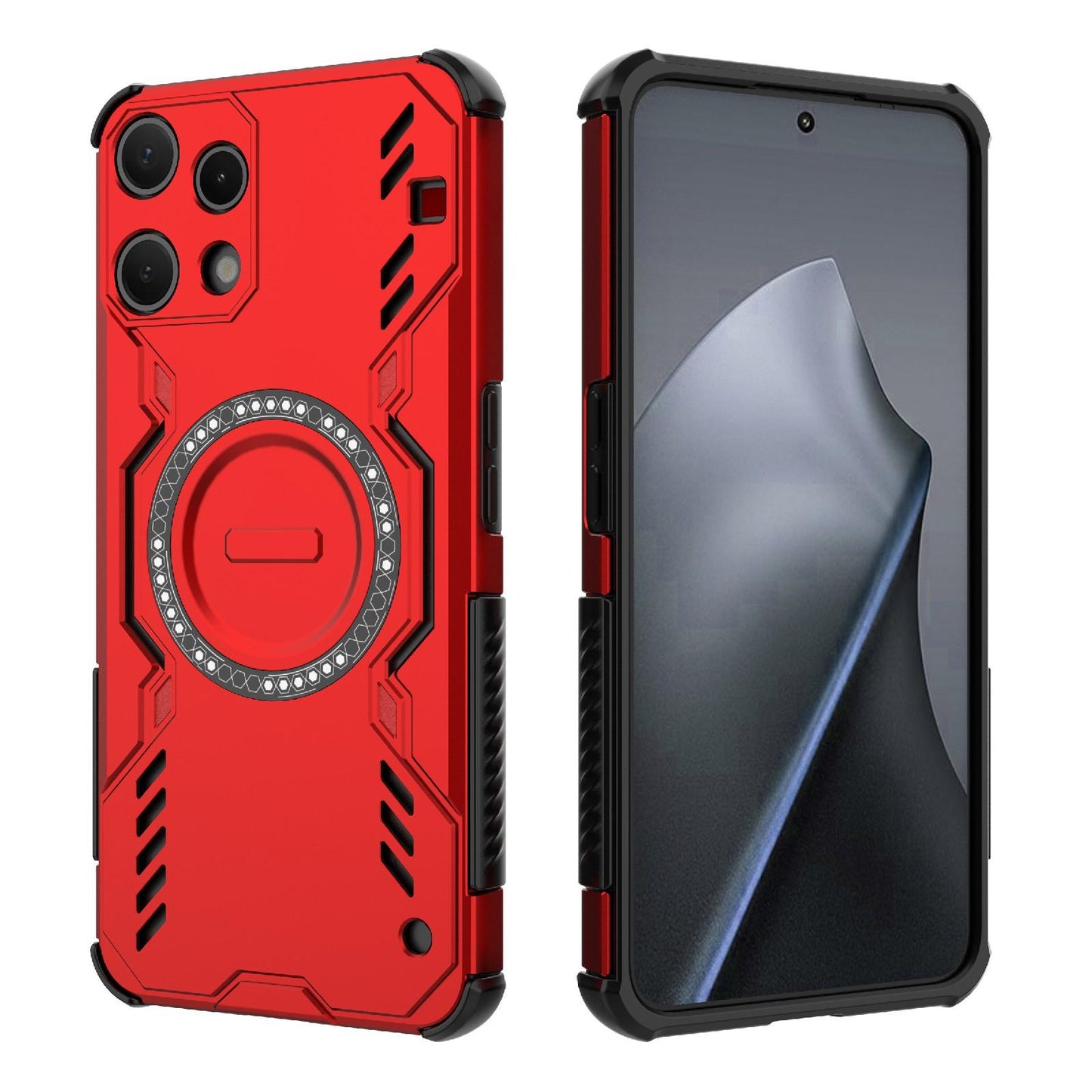 Nothing Phone 3a Lite 5G Butterfly Armor MagSafe Magnetic Ring Shockproof Protective Phone Case with Stand