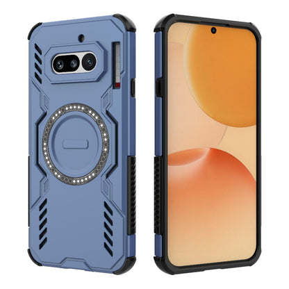 Nothing Phone 4a 5G Butterfly Armor MagSafe Magnetic Ring Shockproof Protective Phone Case with Stand