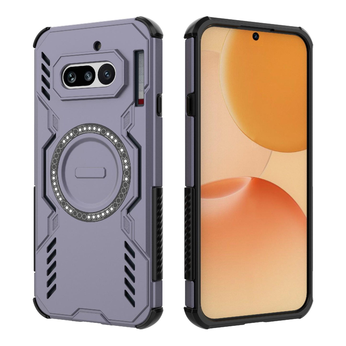 Nothing Phone 4a 5G Butterfly Armor MagSafe Magnetic Ring Shockproof Protective Phone Case with Stand