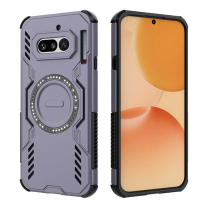 Nothing Phone 4a 5G Butterfly Armor MagSafe Magnetic Ring Shockproof Protective Phone Case with Stand