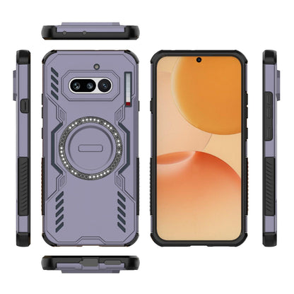 Nothing Phone 4a 5G Butterfly Armor MagSafe Magnetic Ring Shockproof Protective Phone Case with Stand