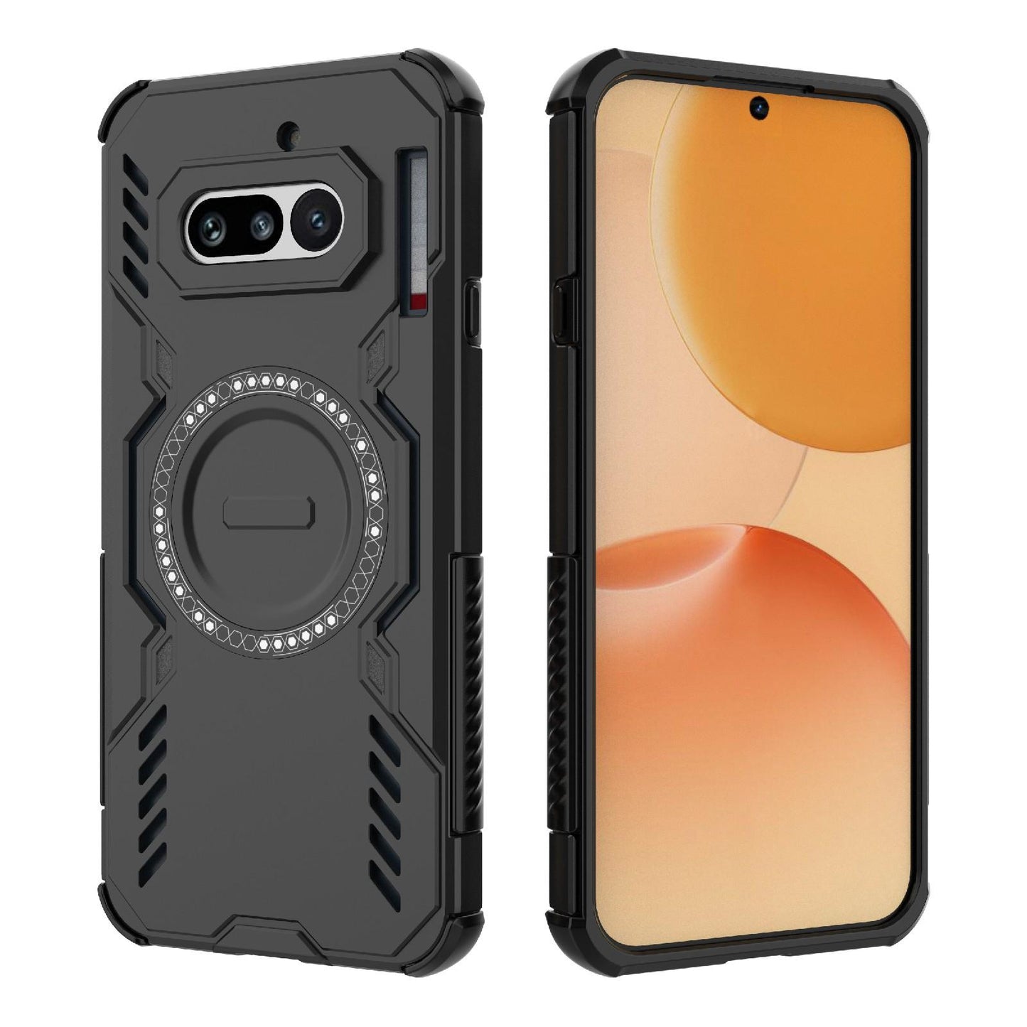 Nothing Phone 4a 5G Butterfly Armor MagSafe Magnetic Ring Shockproof Protective Phone Case with Stand