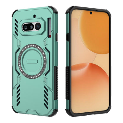 Nothing Phone 4a 5G Butterfly Armor MagSafe Magnetic Ring Shockproof Protective Phone Case with Stand