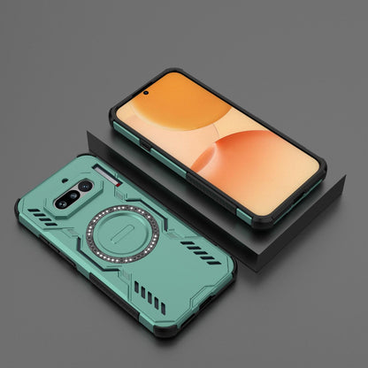 Nothing Phone 4a 5G Butterfly Armor MagSafe Magnetic Ring Shockproof Protective Phone Case with Stand