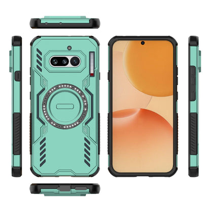 Nothing Phone 4a 5G Butterfly Armor MagSafe Magnetic Ring Shockproof Protective Phone Case with Stand