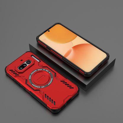 Nothing Phone 4a 5G Butterfly Armor MagSafe Magnetic Ring Shockproof Protective Phone Case with Stand