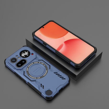 Nothing Phone 4a Pro 5G Butterfly Armor MagSafe Magnetic Ring Shockproof Protective Phone Case with Stand