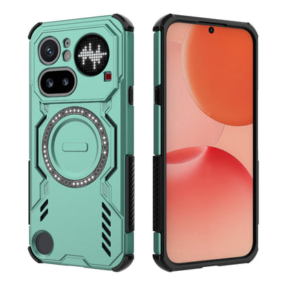 Nothing Phone 4a Pro 5G Butterfly Armor MagSafe Magnetic Ring Shockproof Protective Phone Case with Stand