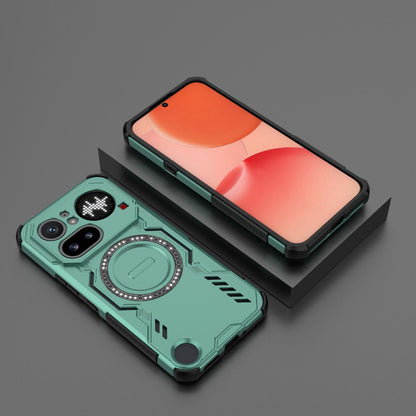Nothing Phone 4a Pro 5G Butterfly Armor MagSafe Magnetic Ring Shockproof Protective Phone Case with Stand
