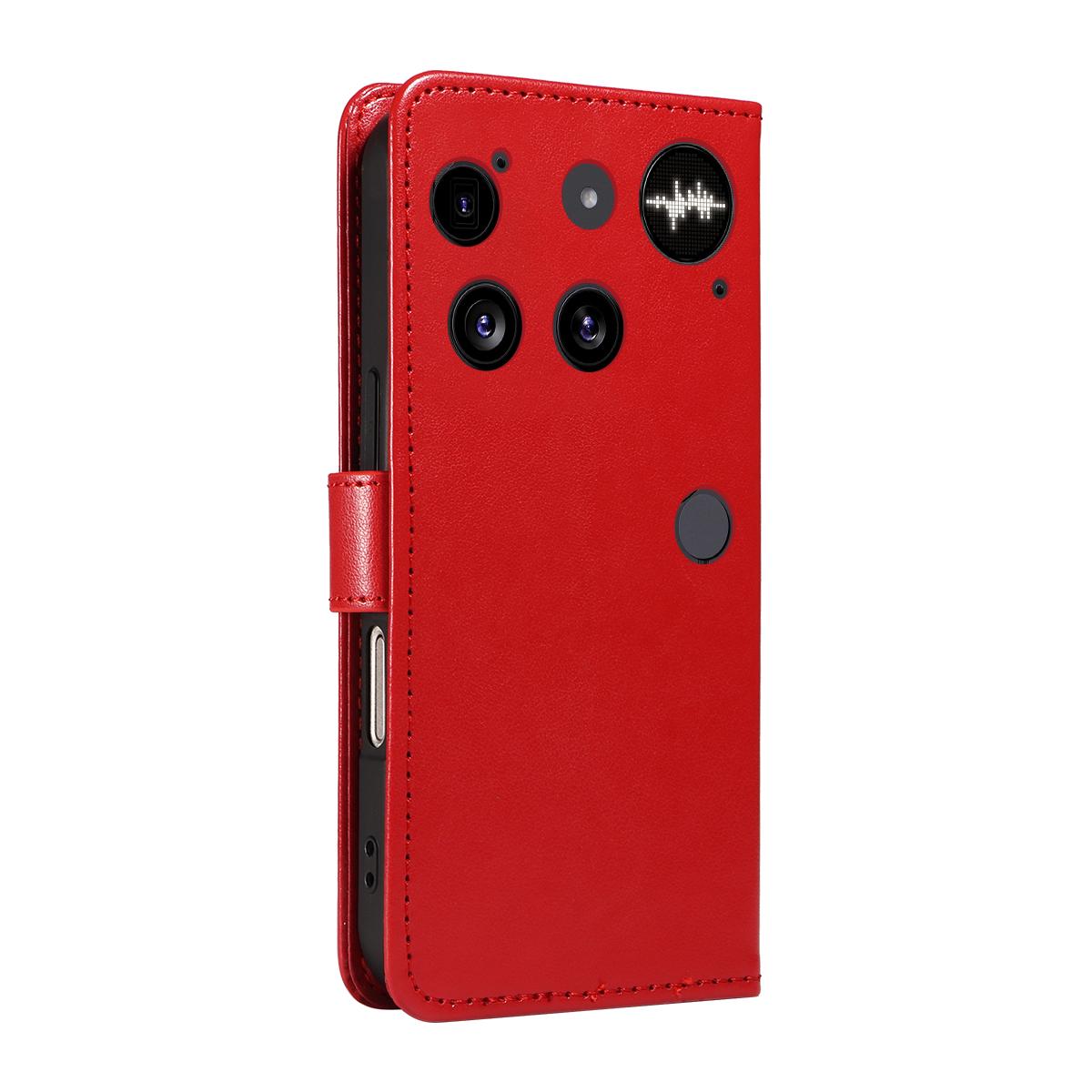 For Nothing Phone 3 Cat and Bee Embossed Flip Leather Phone Case Wallet Cover with Card Slots Cash Pocket Magnetic Stand Protective Shockproof TPU PU Leather Case with Wrist Strap