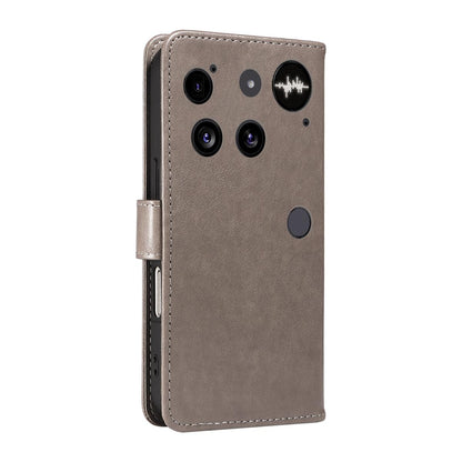 For Nothing Phone 3 Cat and Bee Embossed Flip Leather Phone Case Wallet Cover with Card Slots Cash Pocket Magnetic Stand Protective Shockproof TPU PU Leather Case with Wrist Strap