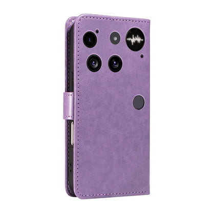 For Nothing Phone 3 Cat and Bee Embossed Flip Leather Phone Case Wallet Cover with Card Slots Cash Pocket Magnetic Stand Protective Shockproof TPU PU Leather Case with Wrist Strap