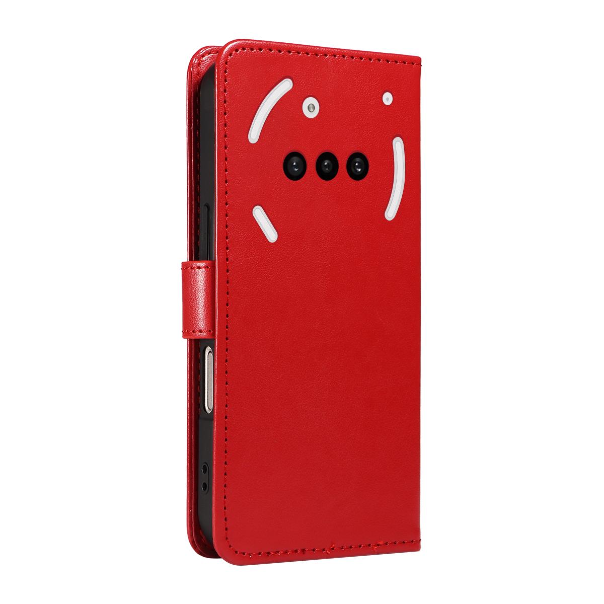 For Nothing Phone 3A Cat and Bee Embossed Flip Leather Phone Case Wallet Cover with Card Slots Cash Pocket Magnetic Stand Protective Shockproof TPU PU Leather Case with Wrist Strap