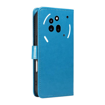 For Nothing Phone 3A Pro Cat and Bee Embossed Flip Leather Phone Case Wallet Cover with Card Slots Cash Pocket Magnetic Stand Protective Shockproof TPU PU Leather Case with Wrist Strap