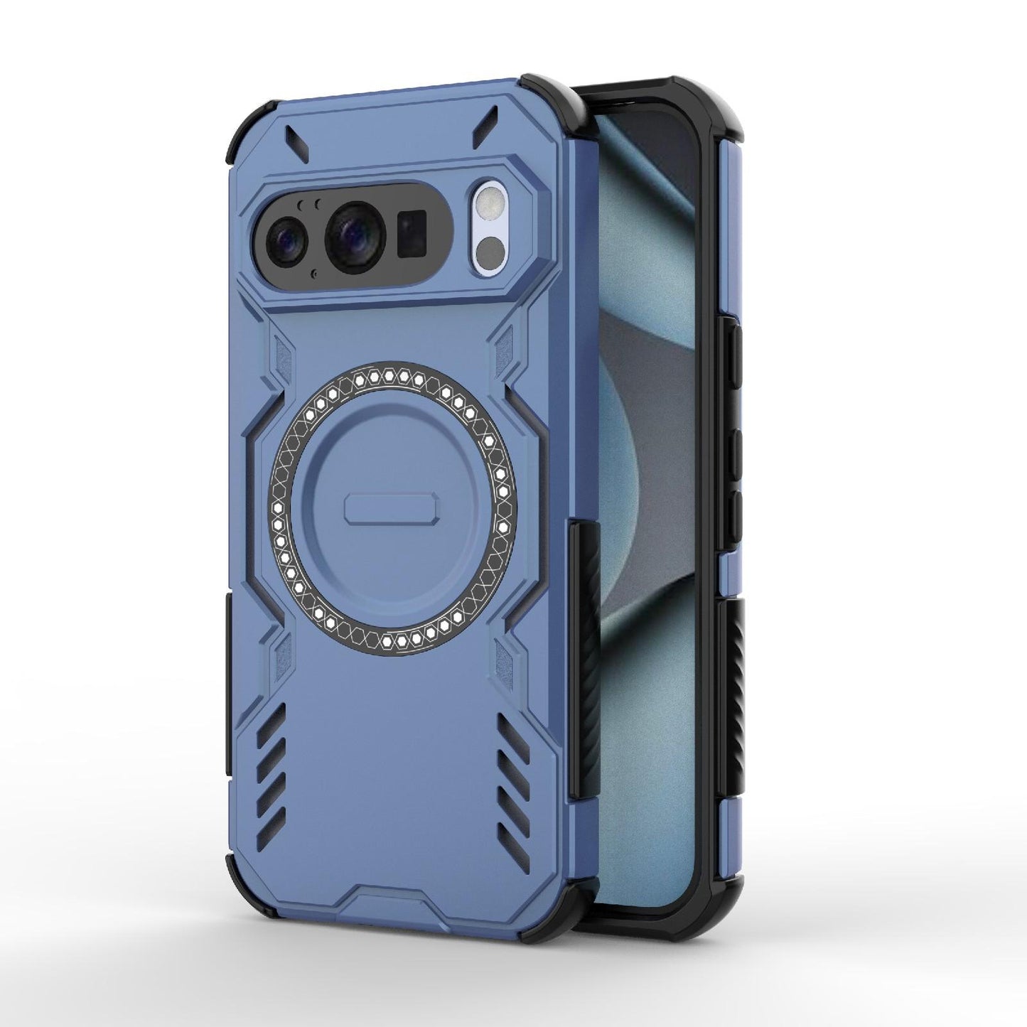 Google Pixel 10 Butterfly Armor MagSafe Magnetic Ring Shockproof Protective Phone Case with Stand